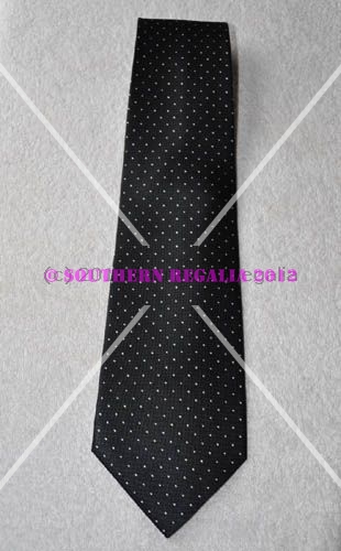 Tie - Black with spots [Rose Croix]